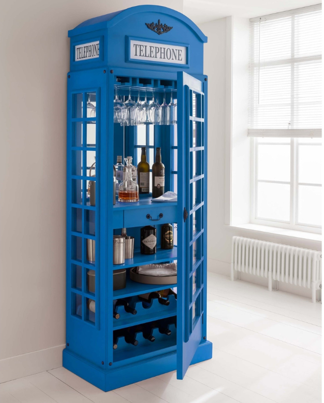 Telephone booth on sale bar cabinet