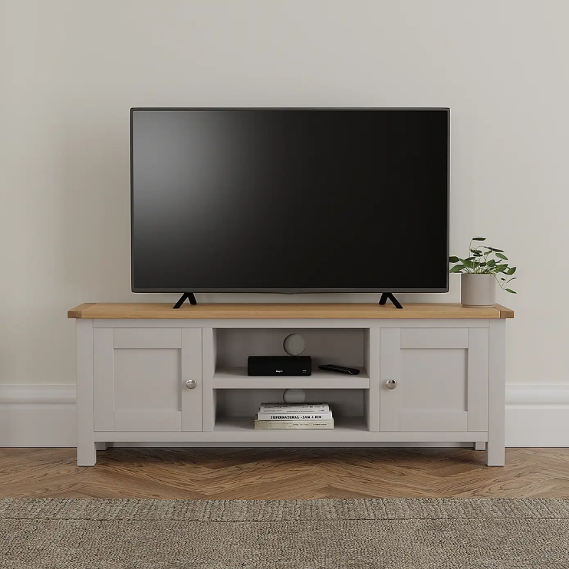 Mersey Grey Wide TV Stand